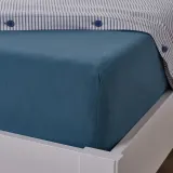 IKEA VÅRVIAL (ИКЕА ВОРВИАЛ) — Простыня на резинке, синяя 90x200 см — фото 4