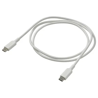 IKEA SITTBRUNN (ИКЕА СИТТБРУНН) — Кабель USB-C, USB-C, белый 1.0 м