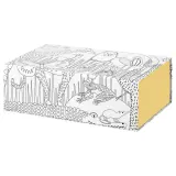 IKEA SANDLÖPARE (ИКЕА САНДЛЁПАРЕ) — Коробка, с рисунком/жёлтая 25x17x8.5 см — фото 1