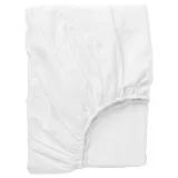 IKEA DVALA (ИКЕА ДВАЛА) — Простыня на резинке, белая 120x200 см — фото 1