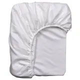 IKEA BÄRGLIM (ИКЕА БЭРГЛИМ) — Простыня на резинке, белая 90х200 см — фото 1