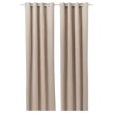IKEA SANELA (ИКЕА САНЕЛА) — Штора, 2 шт., светло-бежевый/на люверсах 140x260 см — фото 1