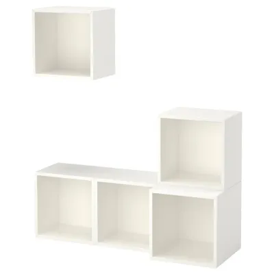 IKEA EKET (ИКЕА ЕКЕТ) — Комбинация настенных шкафов, белый 105x35x120 см