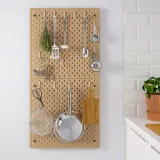IKEA SKÅDIS (ИКЕА СКОДИС) — Перфорированная панель, комбинация, дерево 56x112 см — фото 1
