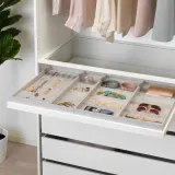 IKEA KOMPLEMENT (ИКЕА КОМПЛИМЕНТ) — Вкладыш для выдвижного лотка, светло-серый 100x58 см — фото 2