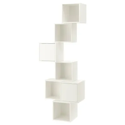 IKEA EKET (ИКЕА ЕКЕТ) — Комбинация настенных шкафов, белая 80x35x210 см