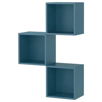 IKEA EKET (ИКЕА ЕКЕТ) — Комбинация настенных шкафов, тёмный серо-синий 70x25x105 см