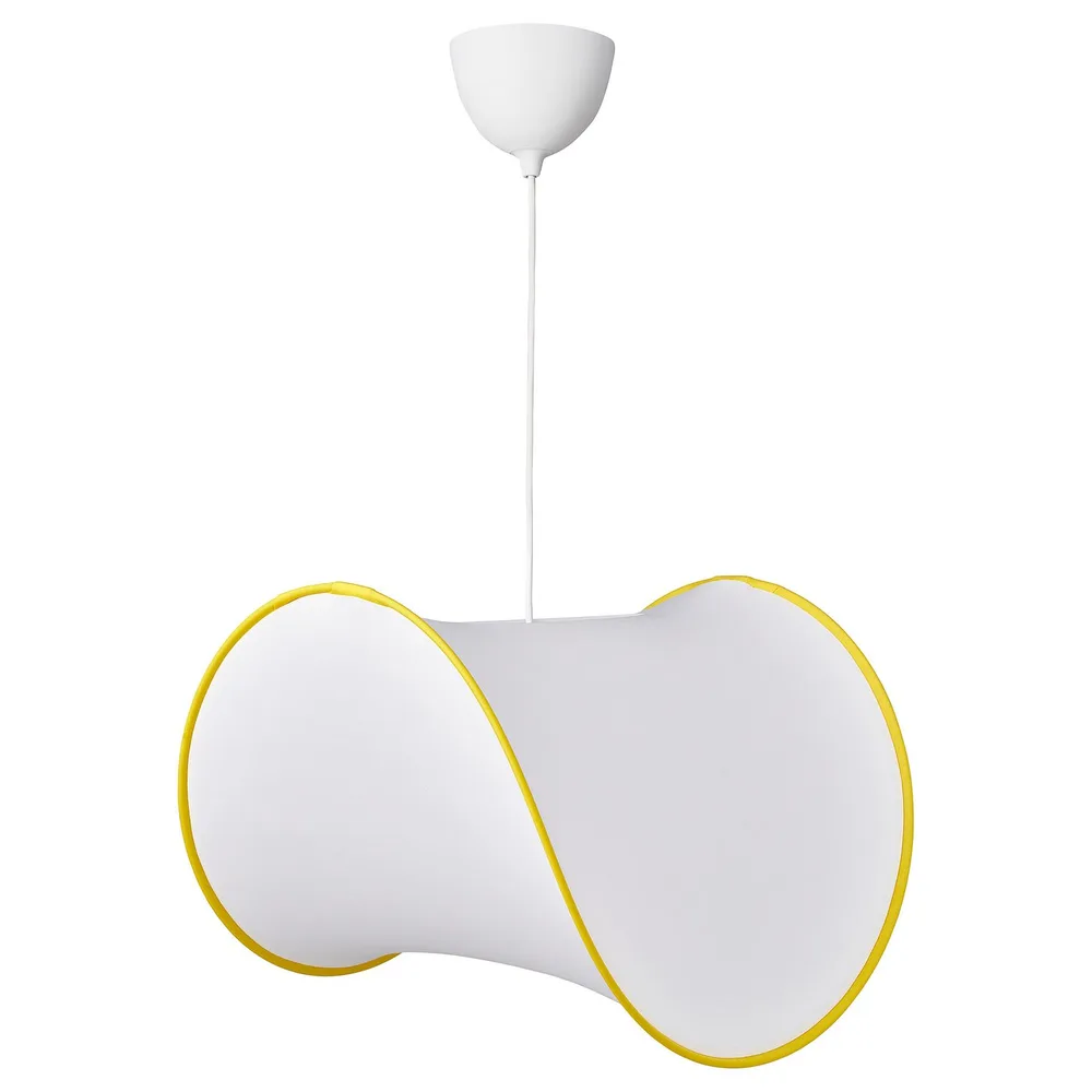 IKEA GREJSIMOJS (ИКЕА ГРЕЙСИМОЙС) — / HAVSDJUP Лампа подвесная, белый/жёлтый 45 см