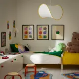 IKEA GREJSIMOJS (ИКЕА ГРЕЙСИМОЙС) — / HAVSDJUP Лампа подвесная, белый/жёлтый 45 см — фото 2