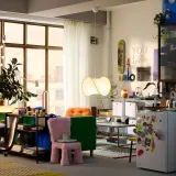 IKEA GREJSIMOJS (ИКЕА ГРЕЙСИМОЙС) — / HAVSDJUP Лампа подвесная, белый/жёлтый 45 см — фото 3