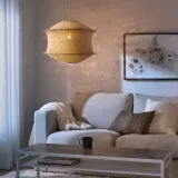 IKEA BLÅSTÅNG (ИКЕА БЛОСТОНГ) — / HAVSDJUP Лампа подвесная, бежевый/белый 45 см — фото 2
