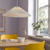 IKEA KUDDLAVA (ИКЕА КУДДЛАВА) — / HAVSDJUP Лампа подвесная, плиссированная белая 59 см — фото 3
