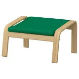 IKEA POÄNG (ИКЕА ПОЭНГ) - Подставка для ног - дуб/Vissle тёмно-зелёный — фото 1