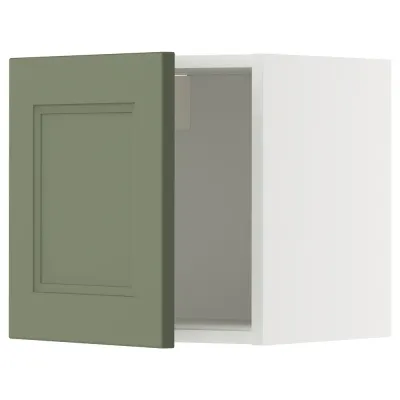IKEA METOD (ИКЕА МЕТОД) — Шкаф навесной, белый/Акстад серо-зелёный 40x40 см