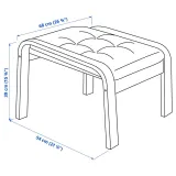 IKEA POÄNG (ИКЕА ПОЭНГ) - Подставка для ног - орех/Гуннаред тёмно-серый — фото 4