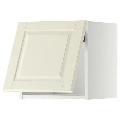 IKEA METOD (ИКЕА МЕТОД) — Шкаф навесной горизонтальный, белый/BODBYN кремовый 40x40 см