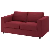 IKEA VIMLE (ИКЕА ВИМЛЕ) — Чехол дивана 2-местного раскладного, Лейде красный/коричневый — фото 2