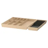 IKEA UPPDATERA (ИКЕА УППДАТЕРА) — Лоток для столовых приборов с отделением для ножей, светлый бамбук 72x50 см — фото 1