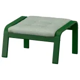 IKEA POÄNG (ИКЕА ПОЭНГ) - Табурет для ног - тёмно-зелёный/Гуннаред светло-зелёный — фото 1