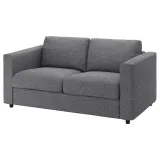 IKEA VIMLE (ИКЕА ВИМЛЕ) — Чехол на 2-местный диван, Lejde серо-чёрный — фото 3