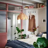 IKEA SANDKORN (ИКЕА САНДКОРН) — / HAVSDJUP Подвесной светильник, ручная работа, ротанг/чёрный 45 см — фото 2