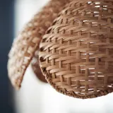 IKEA SANDKORN (ИКЕА САНДКОРН) — / HAVSDJUP Подвесной светильник, ручная работа, ротанг/чёрный 45 см — фото 5