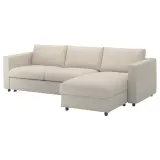 IKEA VIMLE (ИКЕА ВИМЛЕ) — Чехол на диван-кровать 3-местный с шезлонгом, Гуннаред бежевый — фото 3