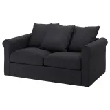 IKEA GRÖNLID (ИКЕА ГРЁНЛИД) — Чехол на 2-местный диван-кровать, Хилларед антрацит — фото 2