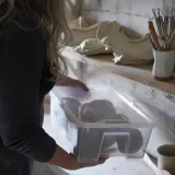 IKEA SAMLA (ИКЕА САМЛА) — Контейнер с крышкой, прозрачный 39x28x14 см/11 л — фото 6