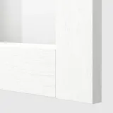 IKEA METOD (ИКЕА МЕТОД) — Настенный шкаф со стеклянной дверцей, белый Энкёпинг/белый под дерево 40x40 см — фото 2