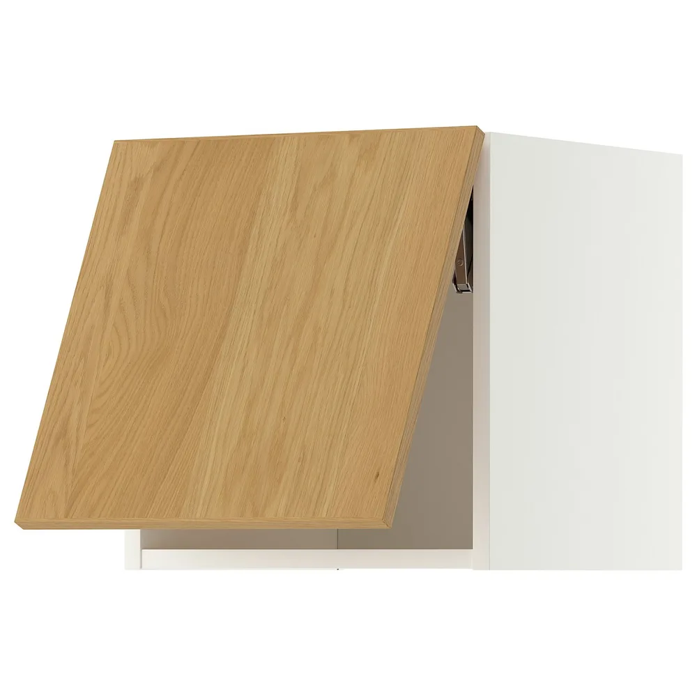 IKEA METOD (ИКЕА МЕТОД) — Горизонтальный навесной шкаф, белый/дуб Sinarp 40x40 см