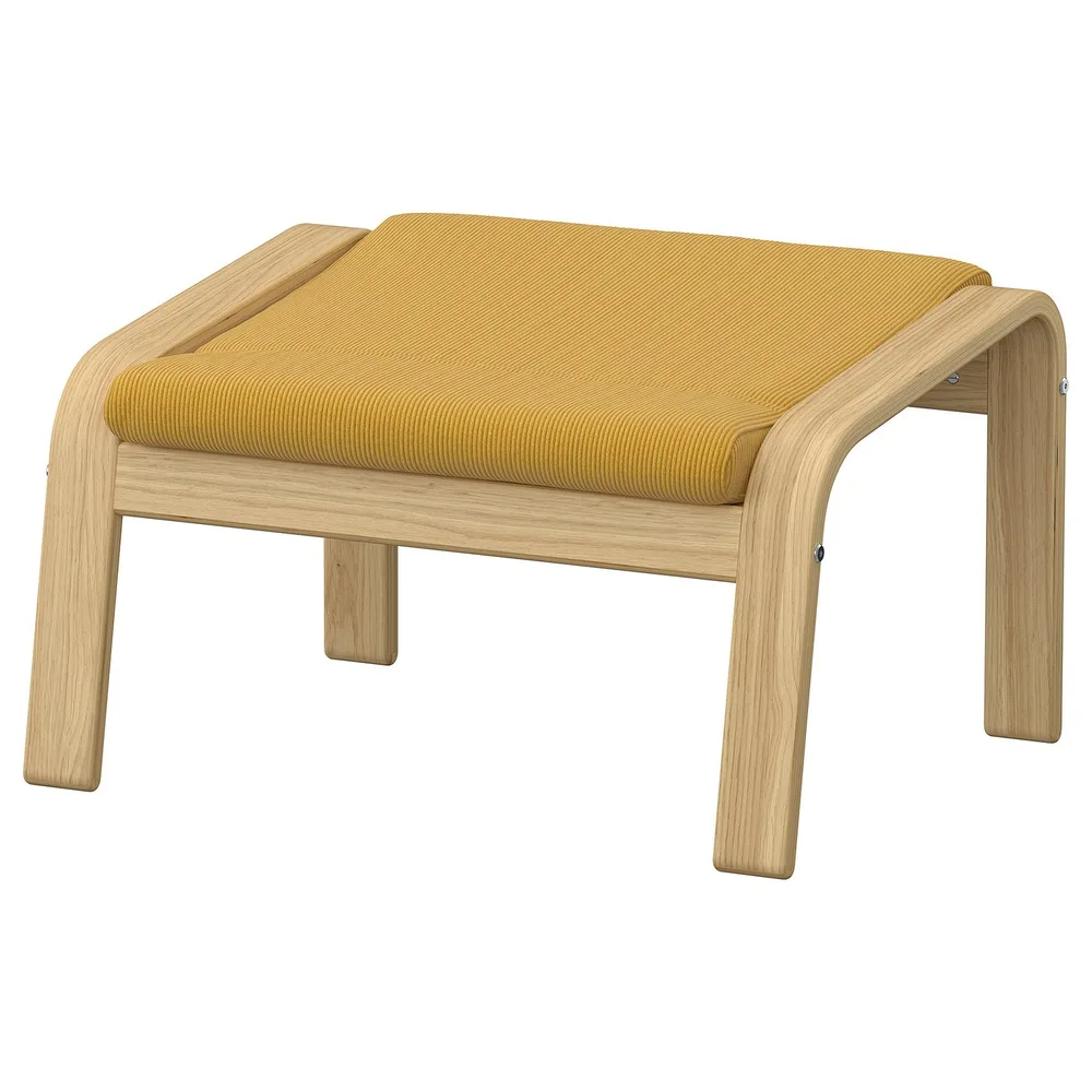 IKEA POÄNG (ИКЕА ПОЭНГ) - Подставка для ног - дуб/Келинге тёмно-жёлтый