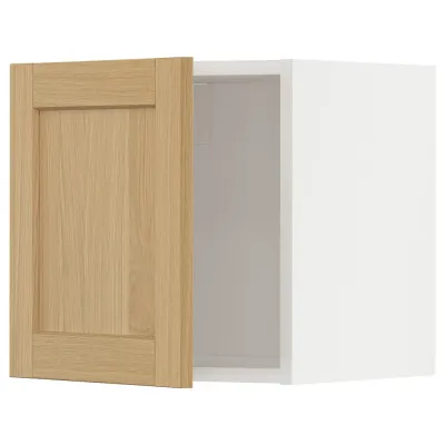IKEA METOD (ИКЕА МЕТОД) — Шкаф навесной, белый/Форсбака дуб 40x40 см