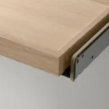 IKEA KOMPLEMENT (ИКЕА КОМПЛИМЕНТ) — Выдвижной лоток с вкладышем для обуви, имитация беленого дуба/светло-серый 50x35 см — фото 3