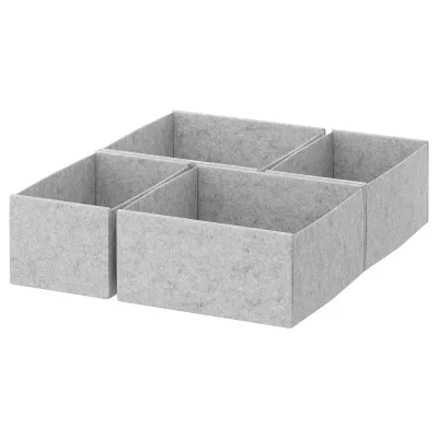 IKEA KOMPLEMENT (ИКЕА КОМПЛИМЕНТ) — Коробка, 4 шт., светло-серая 40x54 см