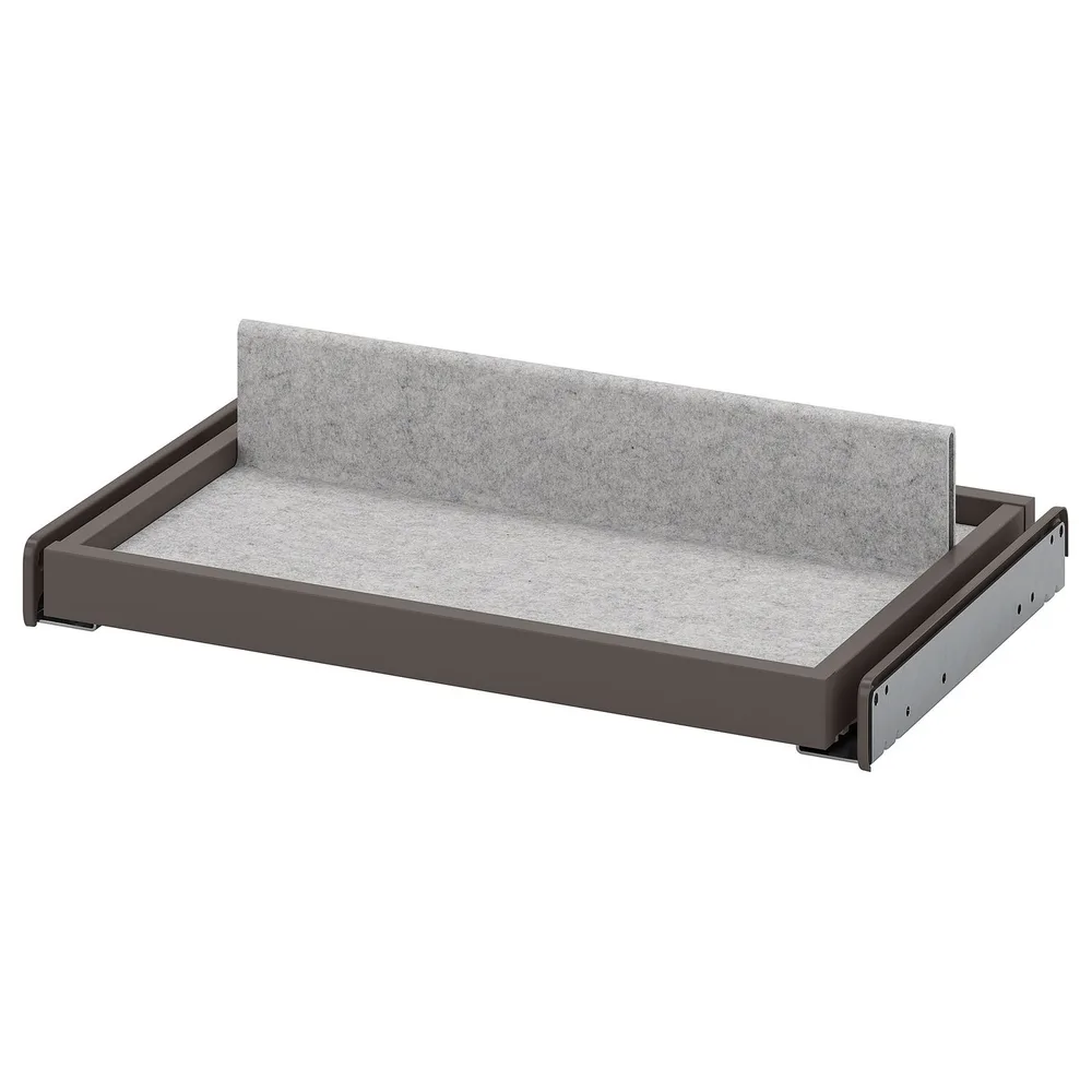 IKEA KOMPLEMENT (ИКЕА КОМПЛИМЕНТ) — Выдвижной лоток с вкладышем для обуви, тёмно-серый/светло-серый 50x35 см
