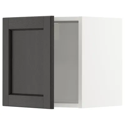 IKEA METOD (ИКЕА МЕТОД) — Шкаф навесной, белый/Лерхюттан чёрная морилка 40x40 см
