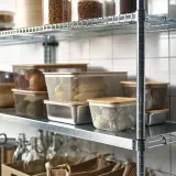 IKEA 365+ (ИКЕА 365+) — Корзина для продуктов с крышкой, прямоугольная металл/белый бамбук 32x21x13 см — фото 3