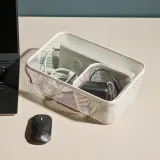 IKEA 365+ (ИКЕА 365+) — Корзина для продуктов с крышкой, прямоугольная металл/белый бамбук 32x21x13 см — фото 5