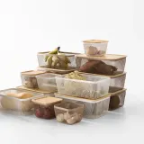 IKEA 365+ (ИКЕА 365+) — Корзина для продуктов с крышкой, прямоугольная металл/белый бамбук 32x21x13 см — фото 7
