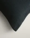 Zara Home Чехол для подушки из джута и хлопка, синий 45*45 — фото 1