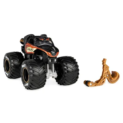 Spin Master Monster Jam - супервнедорожник Monster Mutt Rottweiler в масштабе 1:64 + перекладина на колесиках 20130586