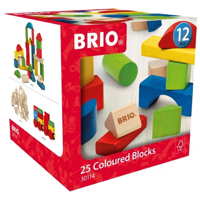 BRIO 30114 «Набор из 25 деревянных кубиков» 30114