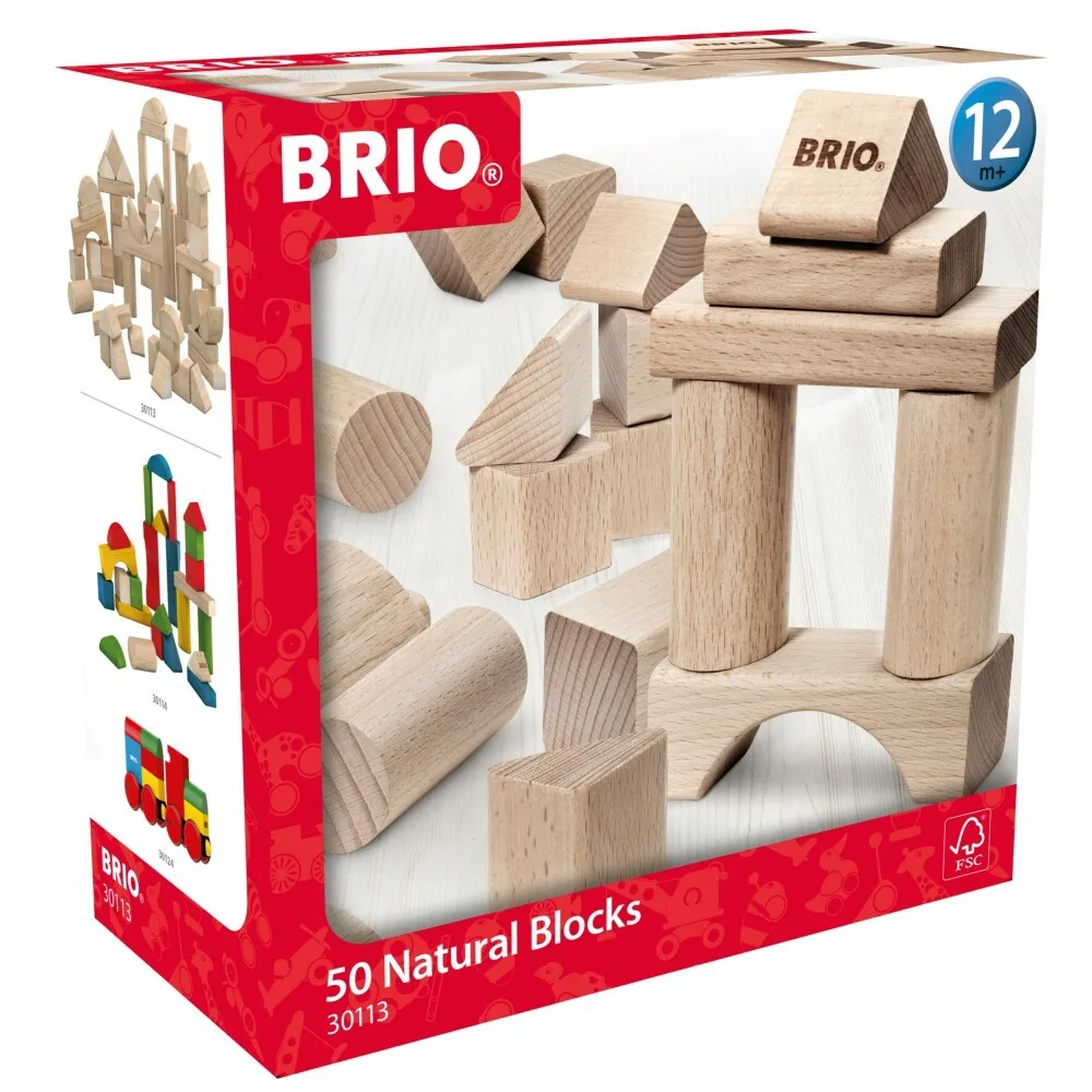 BRIO 30113 «Набор из 50 деревянных кубиков» 30113