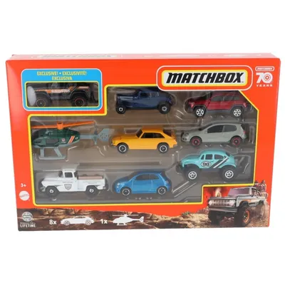 Matchbox - Металлические машинки 9 шт HKY05