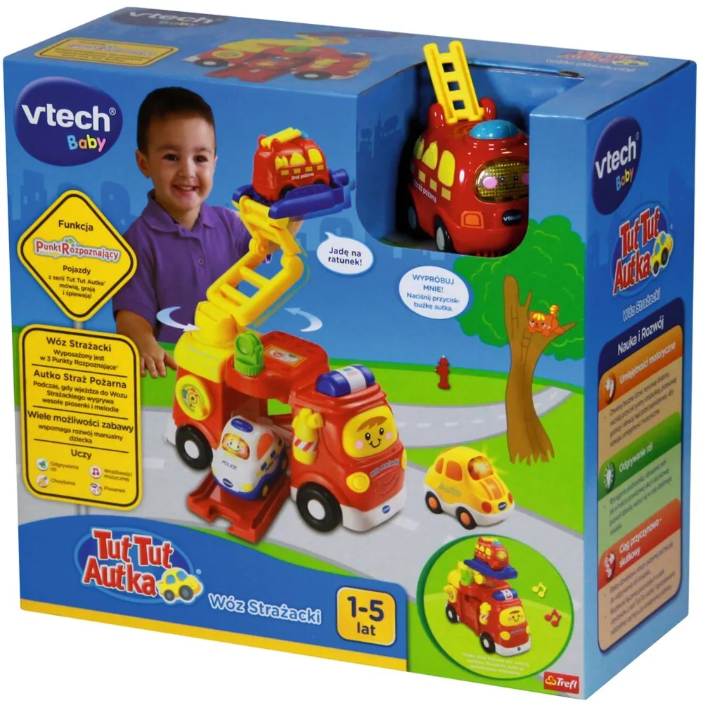 VTech Tut Tut Cars - Большая пожарная машина + автомобиль со звуком и светом 60810 / артикул 60810 / GTIN 5900511608106