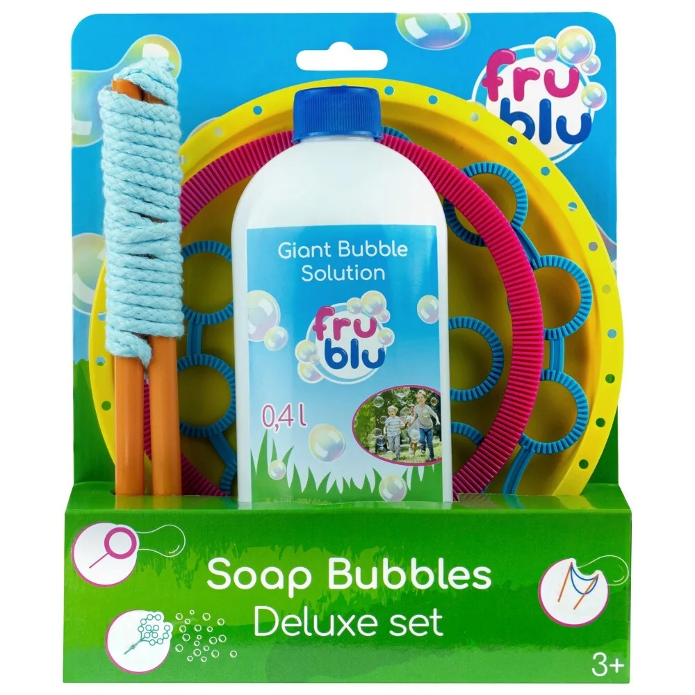 Fru Blu Bubbles - Делюкс набор шнур, тарелка, обруч, дерево + жидкость 400 мл DKF0484 / артикул DKF0484 / GTIN 5904754604840