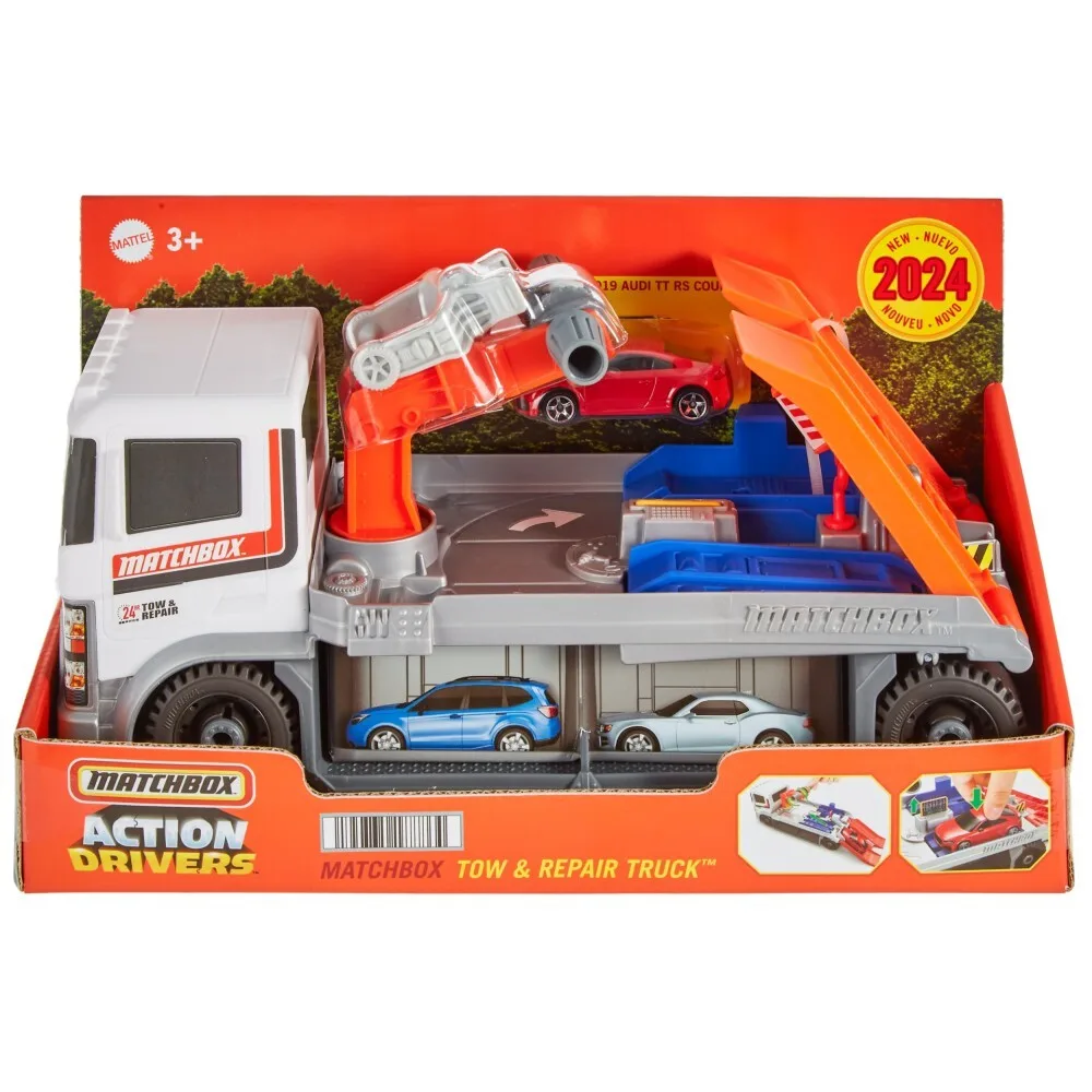Matchbox - Помощь на дороге Грузовик с прицепом + автомобиль HRY43 / артикул HRY43 / GTIN 194735188864