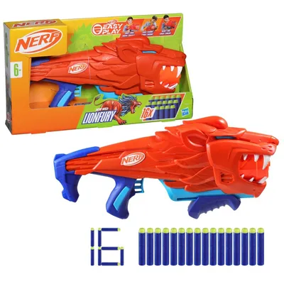 Hasbro F8646 — Бластер Nerf Elite Junior «Wild Lionfury» со стрелами F8646