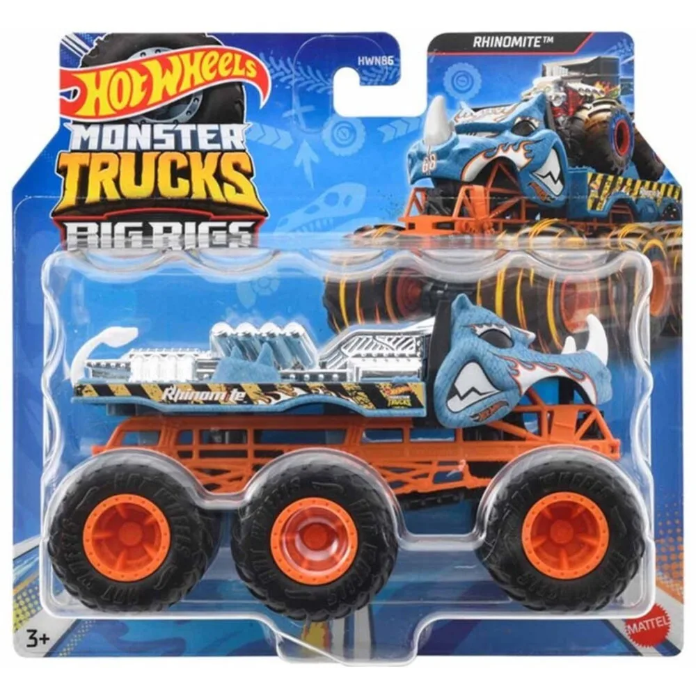 Hot Wheels - Monster Trucks 6-колесный грузовик 1:64 Rhinomite HWN91 / артикул HWN86 HWN91 / GTIN 194735217618